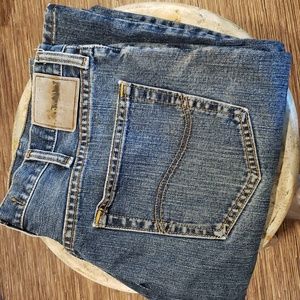 Lee Relaxed Fit Men's Denim Blue Jeans, 100% Cotton, 36" Waist, 32" Inseam